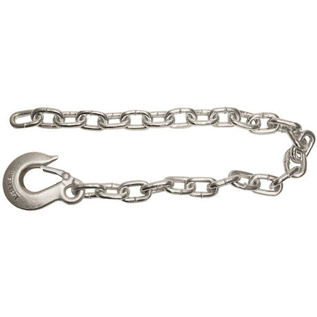 3/8x22 Inch Class 4 Trailer Safety Chain With 1 Forged Eye Slip Hook-30 Proof