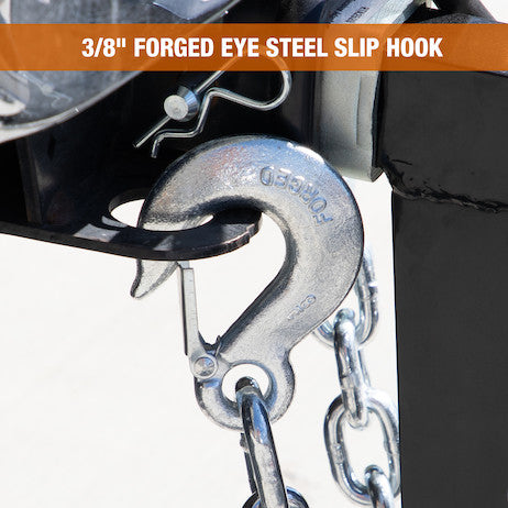 3/8x35 Inch Class 4 Trailer Safety Chain With 1 Forged Eye Slip Hook-30 Proof