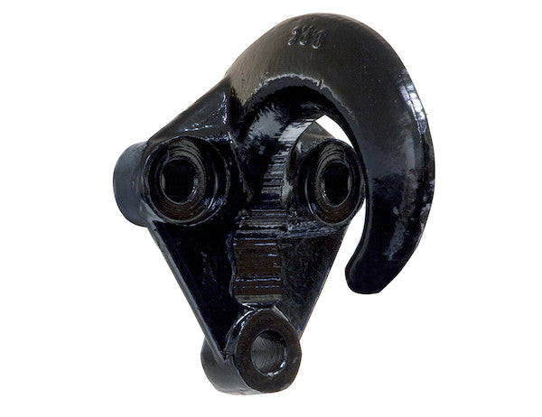 B076A - 3- Hole Black Powder Coated Drop Forged Bolt-On Heavy-Duty Towing Hook