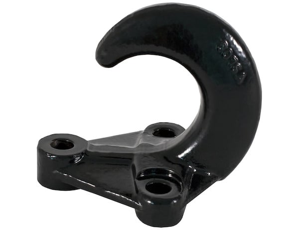 3- Hole Black Powder Coated Drop Forged Bolt-On Heavy-Duty Towing Hook