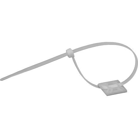 1-inch White Mounting Base for Cable Zip Ties With Adhesive (100-Pack)