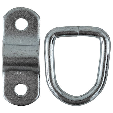 1/4 Inch Rope Ring With 2-Hole Mounting Bracket Zinc Plated