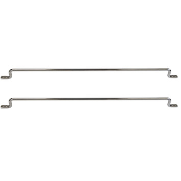 B239936C2 - Chrome-Plated Solid Steel Grab Handle - 5/8 Diameter x 36 Inch Long - 2 Pack