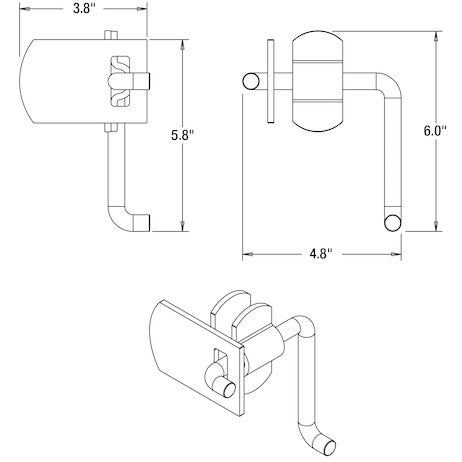 B2589W - Weld-On Corner Security Latch Set