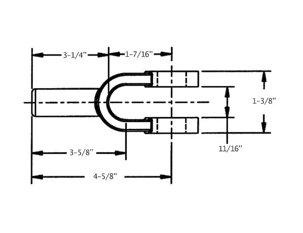 B27097A - 5/8 x 4-3/4 Inch Plain Yoke End