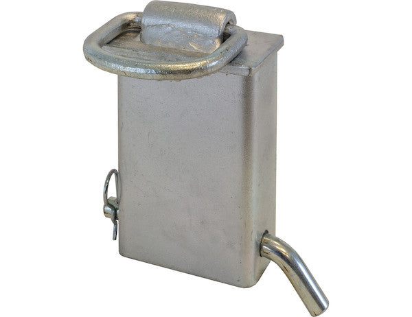 Stake Pocket 3/8 Inch Forged D-Ring with 2 Inch ID, Zinc-Coated