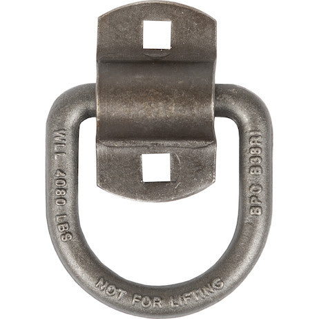 1/2 Inch Forged D-Ring With 2-Hole Mounting Bracket, Packaged
