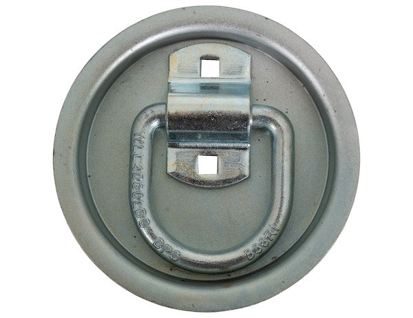 B38RP - 1/2 Inch Forged D-Ring With 2-Hole Mounting Bracket With Recessed Pan Mount