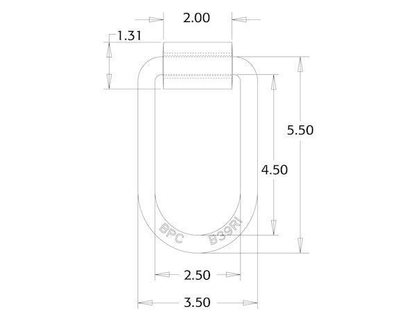 1/2 Inch Forged Extended D-Ring With Integral Weld-On Mounting Bracket