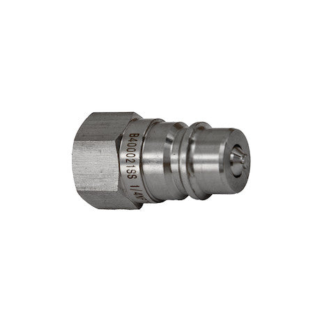 B400021SS - Hydraulic Coupler, MALE, SST, 1/4in NPTF, 1/4in BODY