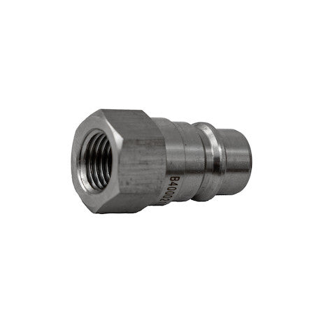 Hydraulic Coupler, MALE, SST, 1/4in NPTF, 1/4in BODY