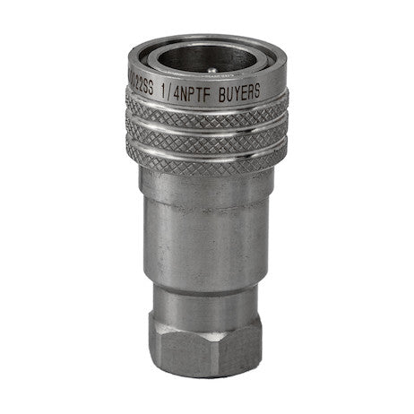 Hydraulic Coupler, MALE, SST, 1/4in NPTF, 1/4in BODY