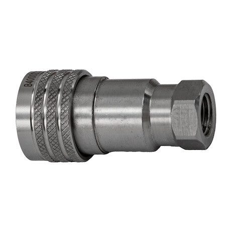 Hydraulic Coupler, MALE, SST, 1/4in NPTF, 1/4in BODY