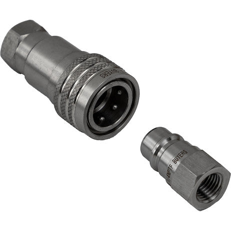 Hydraulic Coupler Set, SST, 1/4in NPTF, 1/4in BODY