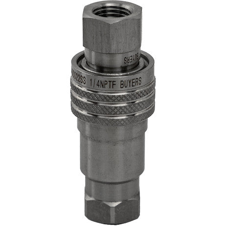 Hydraulic Coupler Set, SST, 1/4in NPTF, 1/4in BODY