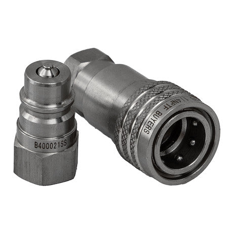 Hydraulic Coupler Set, SST, 1/4in NPTF, 1/4in BODY