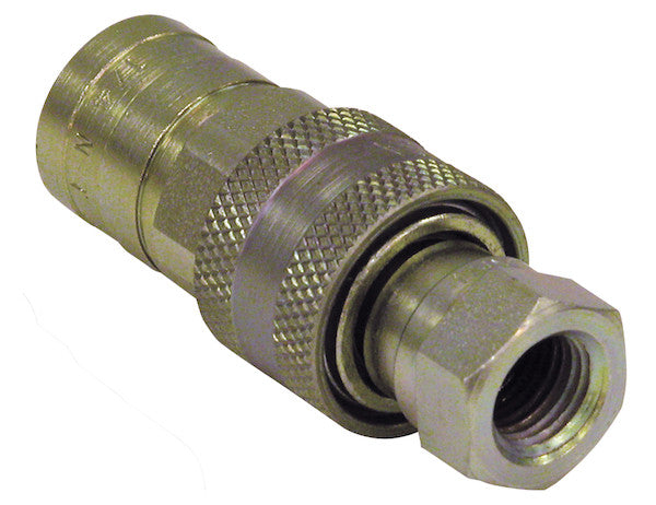 1/4 Inch NPTF Sleeve-Type Hydraulic Quick Coupler Assembly 