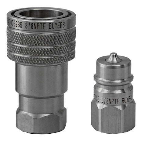 Hydraulic Coupler Set, SST, 3/8in NPTF, 3/8in BODY
