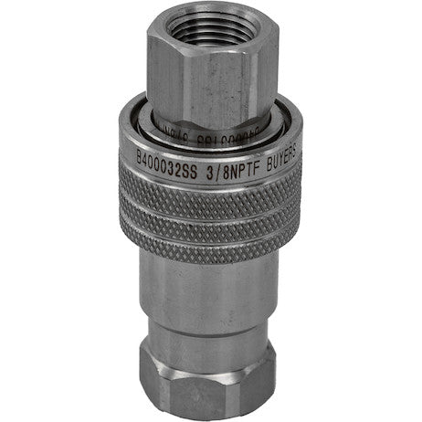 Hydraulic Coupler Set, SST, 3/8in NPTF, 3/8in BODY
