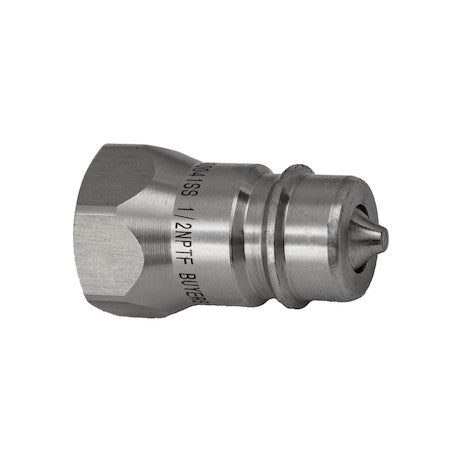 Hydraulic Coupler, MALE, SST, 1/2in NPTF, 1/2in BODY
