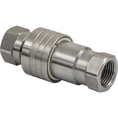 Hydraulic Coupler, MALE, SST, 3/8in NPTF, 3/8in BODY