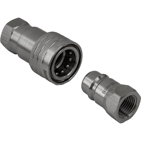 Hydraulic Coupler Set, SST, 1/2in NPTF,1 /2in BODY
