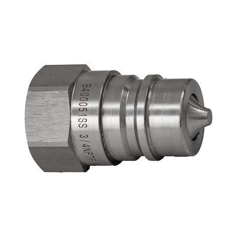 B40005SS - Hydraulic Coupler Set, SST, 3/4in NPTF, 3/4in BODY