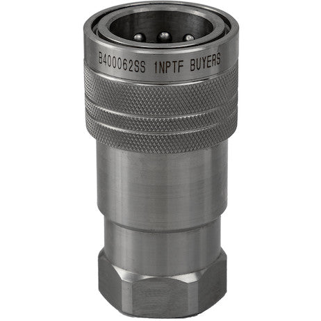 Hydraulic Coupler, FEMALE, SST, 1in NPTF, 1in BODY