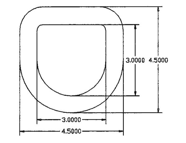 Domestically Forged 5/8 Inch Forged D-Ring With Weld-On Mounting Bracket