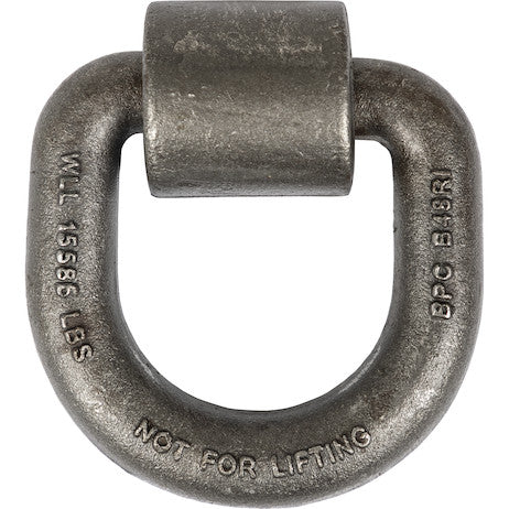 1 Inch D-Ring with Weld-On Mounting Bracket, Packaged