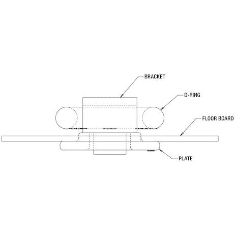 1 Inch Forged 360?? Rotating D-Ring With Weld-On Mounting Bracket