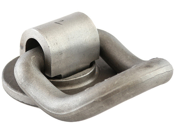 B52 - 1 Inch Forged 360?? Rotating 55?? Angled D-Ring With Weld-On Mounting Bracket