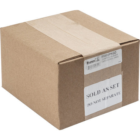 Molded Rubber Bumper - 3 x 3-1/2 x 6 Inch Tall - Set of 2, Packaged