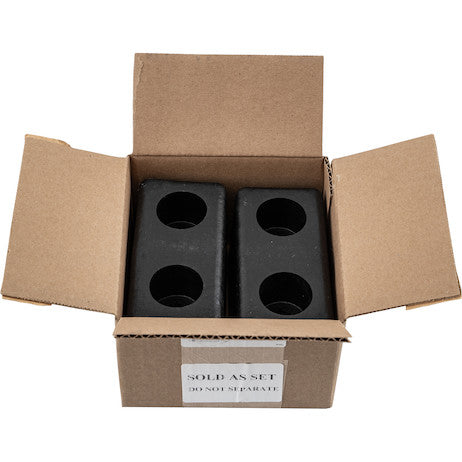 Molded Rubber Bumper - 3 x 3-1/2 x 6 Inch Tall - Set of 2, Packaged