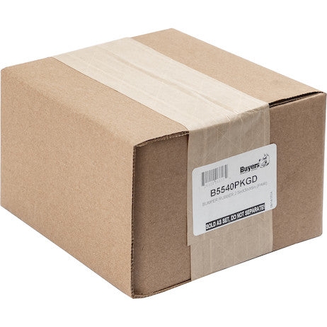 Molded Rubber Bumper - 2-9/16 x 3 x 6 Inch Tall - Set of 2, Packaged
