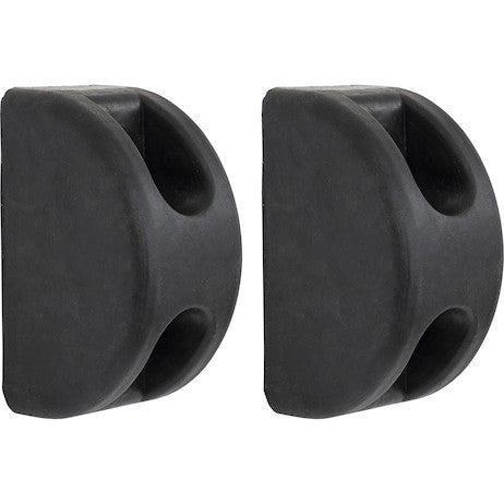 B5800 - D-Shaped Molded Rubber Bumper - 3 x 3-1/2 x 6 Inch Tall - Set of 2