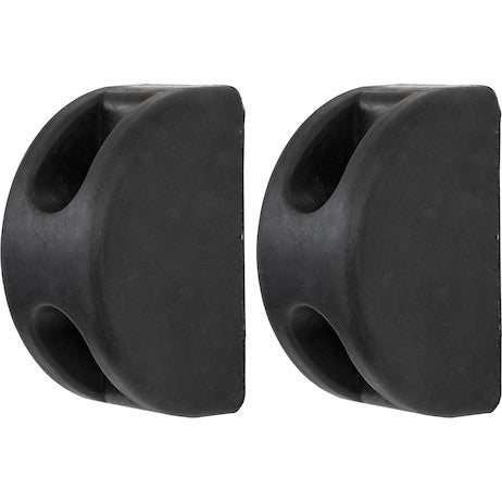 D-Shaped Molded Rubber Bumper - 3 x 3-1/2 x 6 Inch Tall - Set of 2