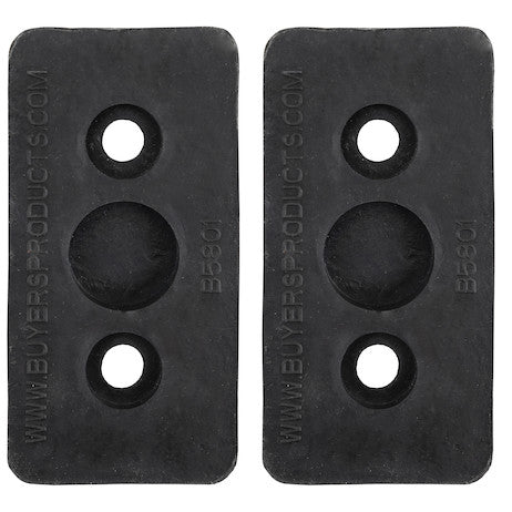 D-Shaped Molded Rubber Bumper - 3 x 3-1/2 x 6 Inch Tall - Set of 2