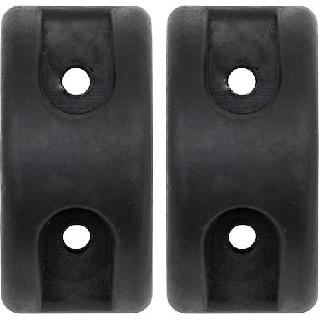 D-Shaped Molded Rubber Bumper - 3 x 3-1/2 x 6 Inch Tall - Set of 2