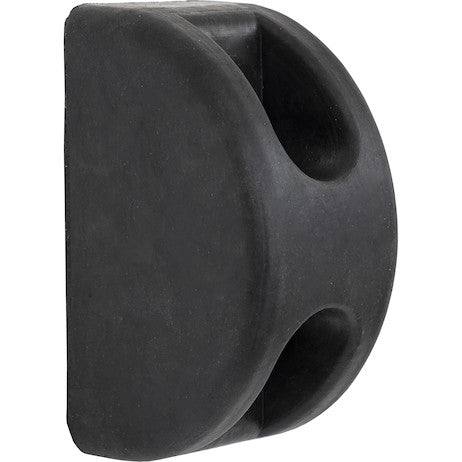 D-Shaped Molded Rubber Bumper - 3 x 3-1/2 x 6 Inch Tall - Set of 2
