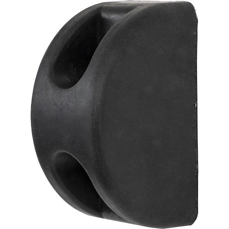 D-Shaped Molded Rubber Bumper - 3 x 3-1/2 x 6 Inch Tall - Set of 2