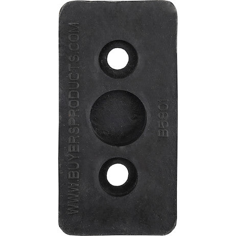 D-Shaped Molded Rubber Bumper - 3 x 3-1/2 x 6 Inch Tall - Set of 2