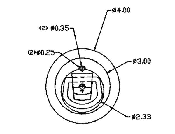 Surface Mounted Rope Ring Zinc Plated