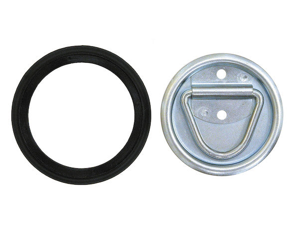 B703 - Surface Mounted Or Recessed Rope Ring Zinc Plated With Plastic Bezel