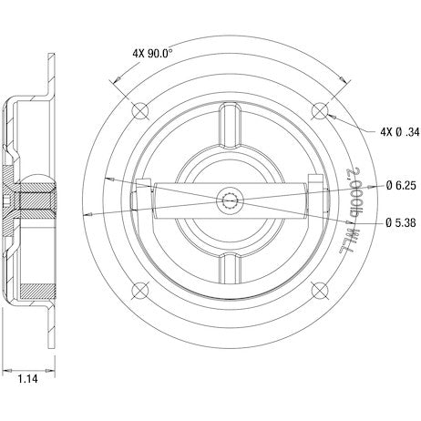 Heavy Duty Recessed Rotating Rope Ring 360?? Swivel