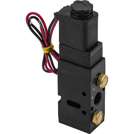 4-Way 2-Position Solenoid Air Valve With Five 1/4 Inch NPT Ports
