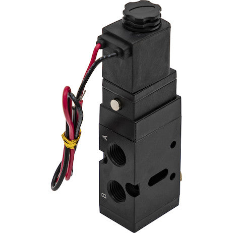 4-Way 2-Position Solenoid Air Valve With Five 1/4 Inch NPT Ports