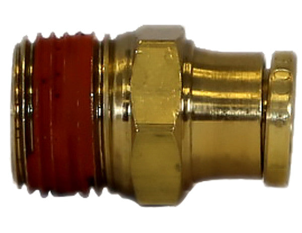 BC00M375P25 - Brass DOT Push-In Male Connector 3/8 Inch Tube O.D. x 1/4 Inch Pipe Thread