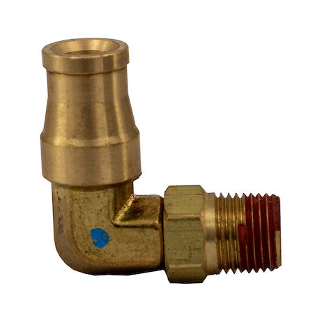 Brass DOT Push-In Swivel Male Elbow 1/4 Inch Tube O.D. x 1/8 Inch Pipe Thread