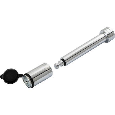 5/8 Inch Bone Style Locking Hitch Pin Assembly With Chrome Finish for 2 Inch, 2-1/2 Inch, and 3 Inch Receivers